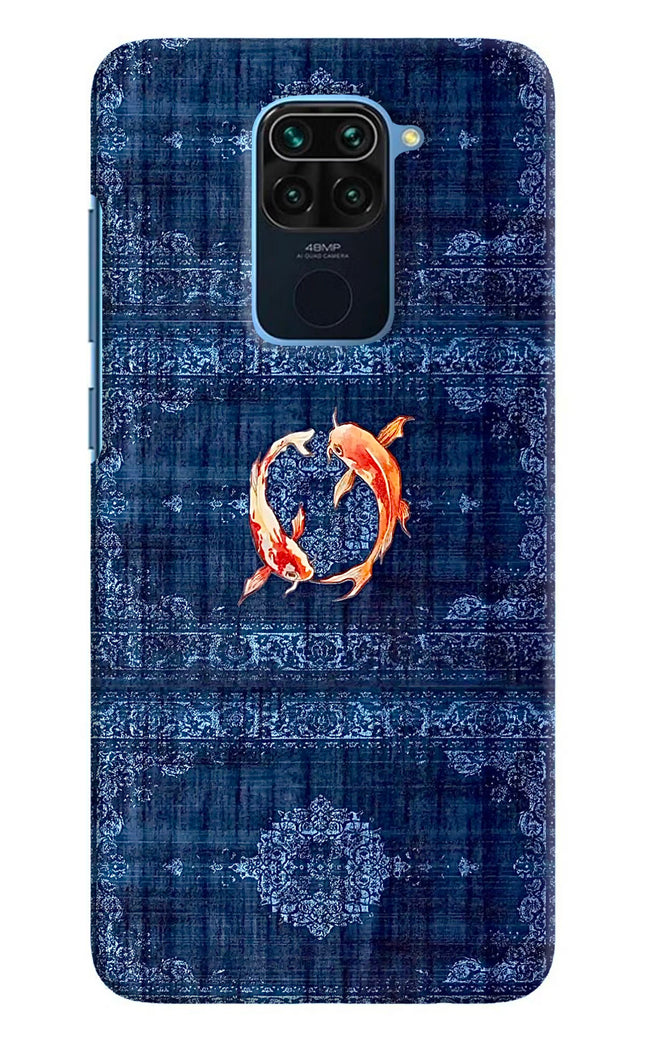 Koi Blue Redmi Note 9 Hard Case Back Cover by Casekaro