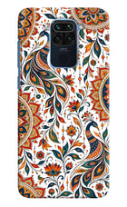 White Mayura Redmi Note 9 Back Cover