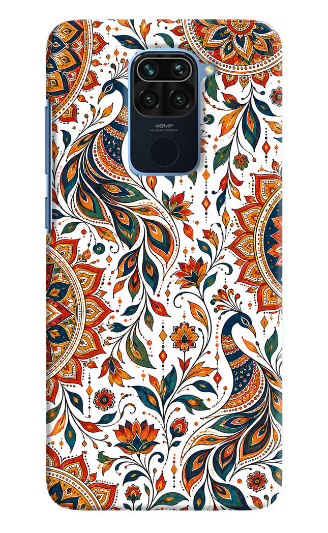 White Mayura Redmi Note 9 Hard Case Back Cover by Casekaro