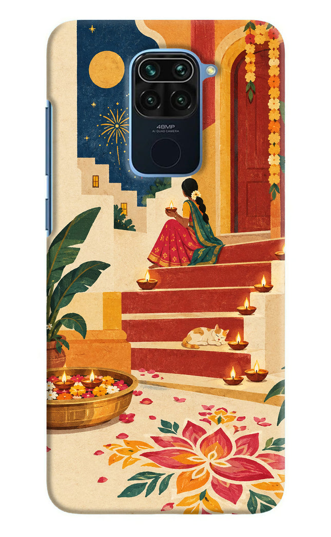 Diwali Rangoli Redmi Note 9 Hard Case Back Cover by Casekaro