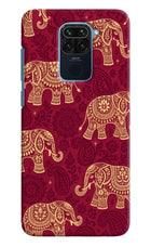 Maroon Elephant Redmi Note 9 Hard Case Back Cover by Casekaro
