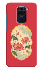 Pink Lotus Redmi Note 9 Hard Case Back Cover by Casekaro