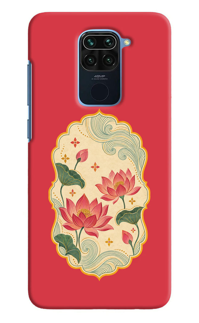 Pink Lotus Redmi Note 9 Hard Case Back Cover by Casekaro