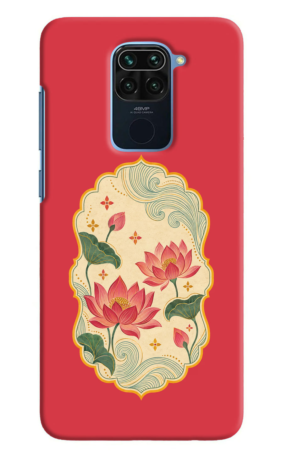 Pink Lotus Redmi Note 9 Back Cover, Hard case