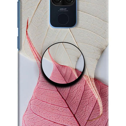 White Pink Leaf Redmi Note 9 Pop Case by Casekaro
