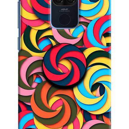 Spiral Pattern Redmi Note 9 Pop Case by Casekaro