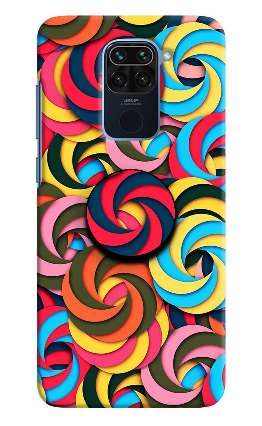 Spiral Pattern Redmi Note 9 Pop Case, Hard case