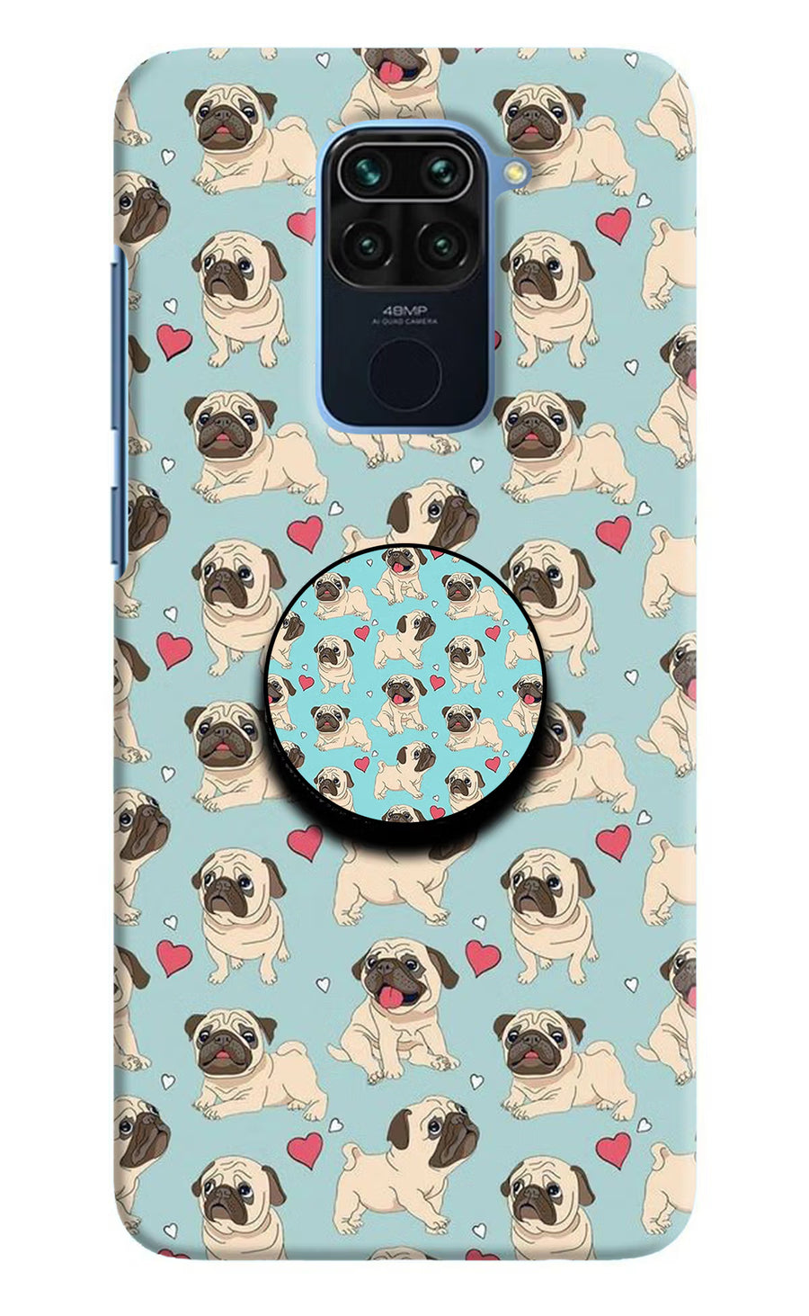 Pug Dog Redmi Note 9 Pop Case, Hard case