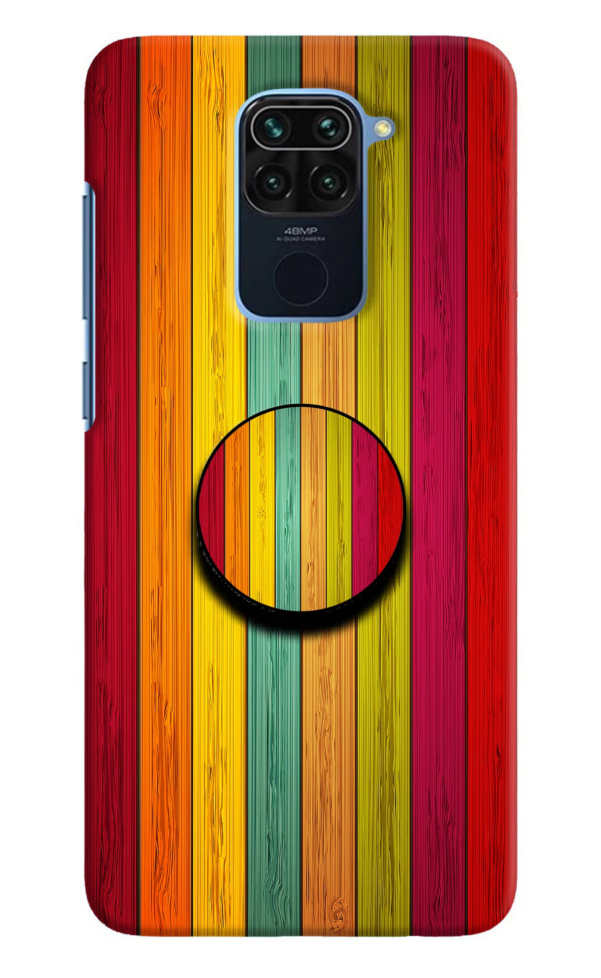 Multicolor Wooden Redmi Note 9 Pop Case by Casekaro