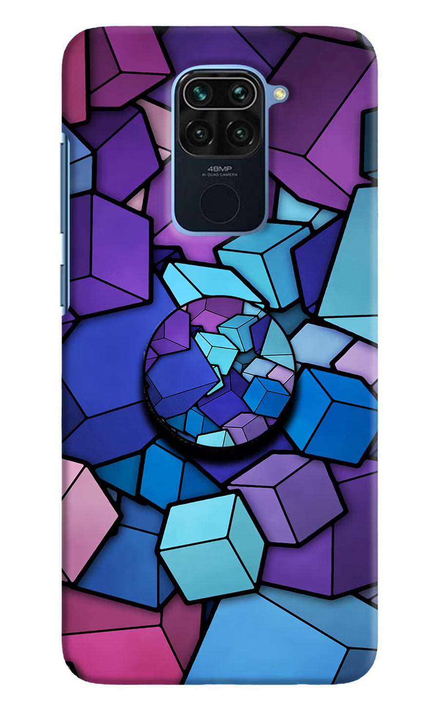 Cubic Abstract Redmi Note 9 Pop Case, Hard case