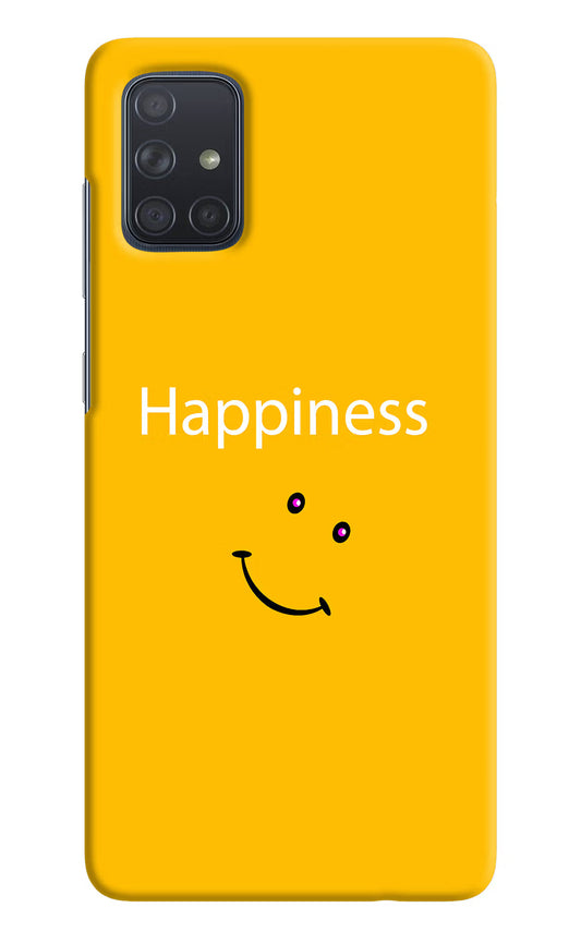 Happiness With Smiley Samsung A71 Hard Case Back Cover by Casekaro
