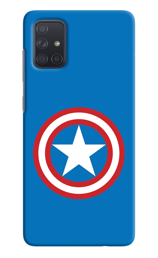 Captain America Logo Samsung A71 Hard Case Back Cover by Casekaro