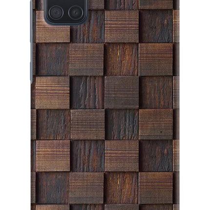 Wooden Cube Design Samsung A71 Hard Case Back Cover by Casekaro
