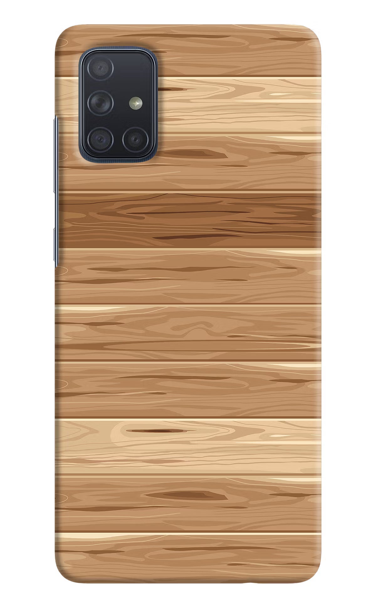 Wooden Vector Samsung A71 Hard Case Back Cover by Casekaro