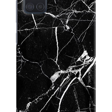 Black Marble Pattern Samsung A71 Hard Case Back Cover by Casekaro
