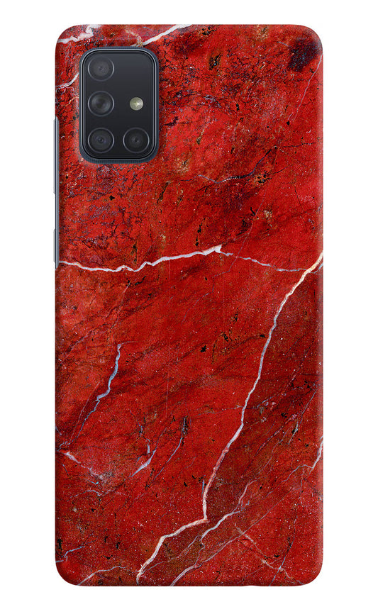 Red Marble Design Samsung A71 Hard Case Back Cover by Casekaro
