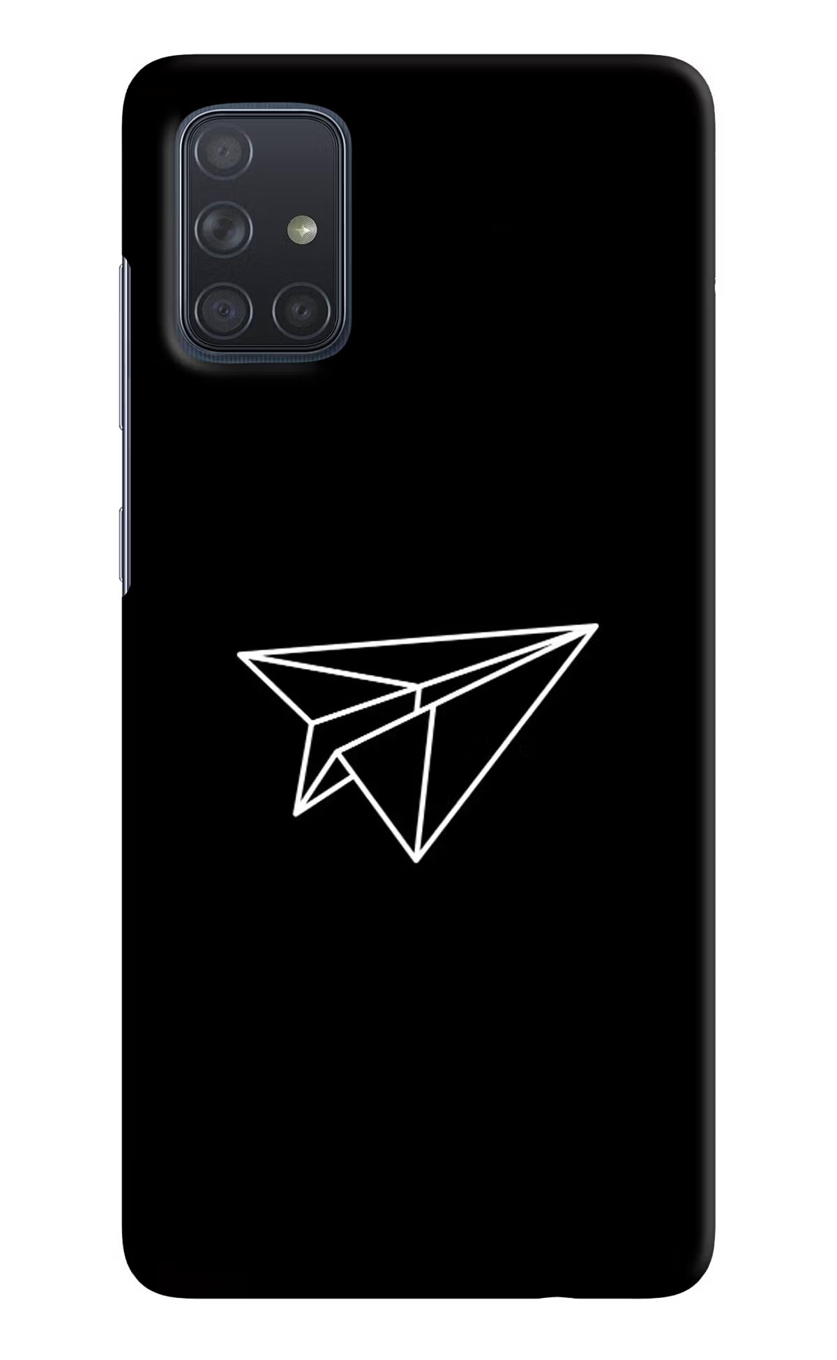 Paper Plane White Samsung A71 Hard Case Back Cover by Casekaro