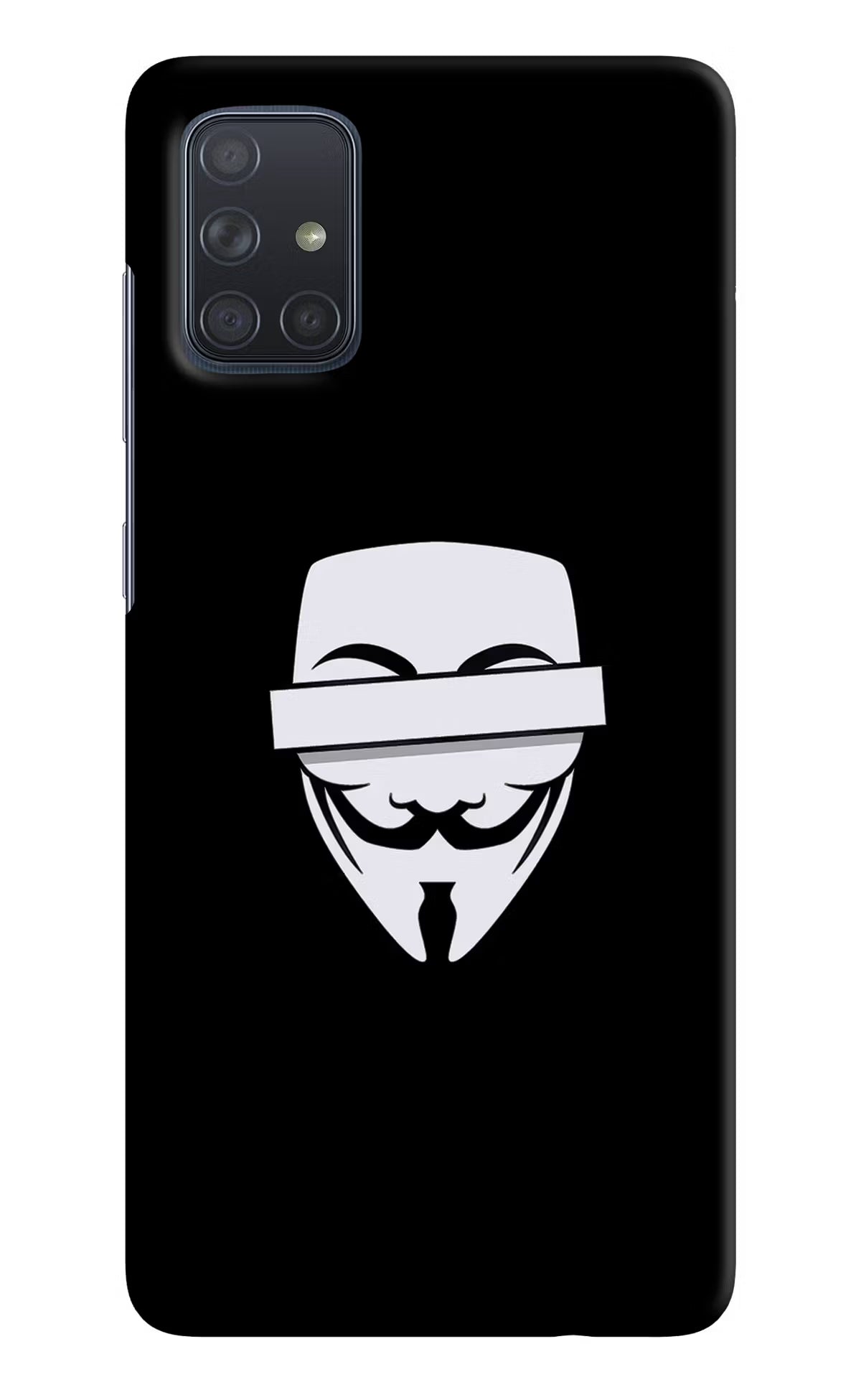 Anonymous Face Samsung A71 Hard Case Back Cover by Casekaro