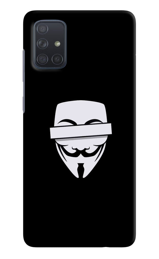 Anonymous Face Samsung A71 Hard Case Back Cover by Casekaro