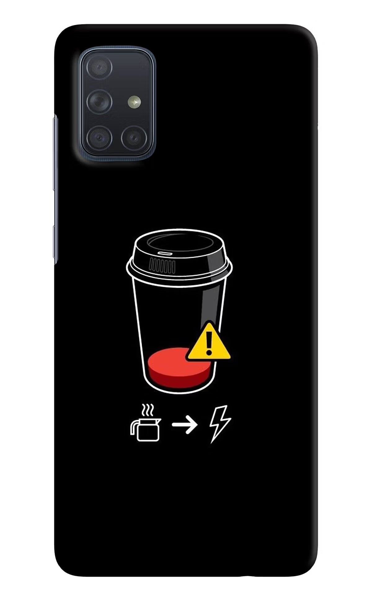 Coffee Samsung A71 Hard Case Back Cover by Casekaro