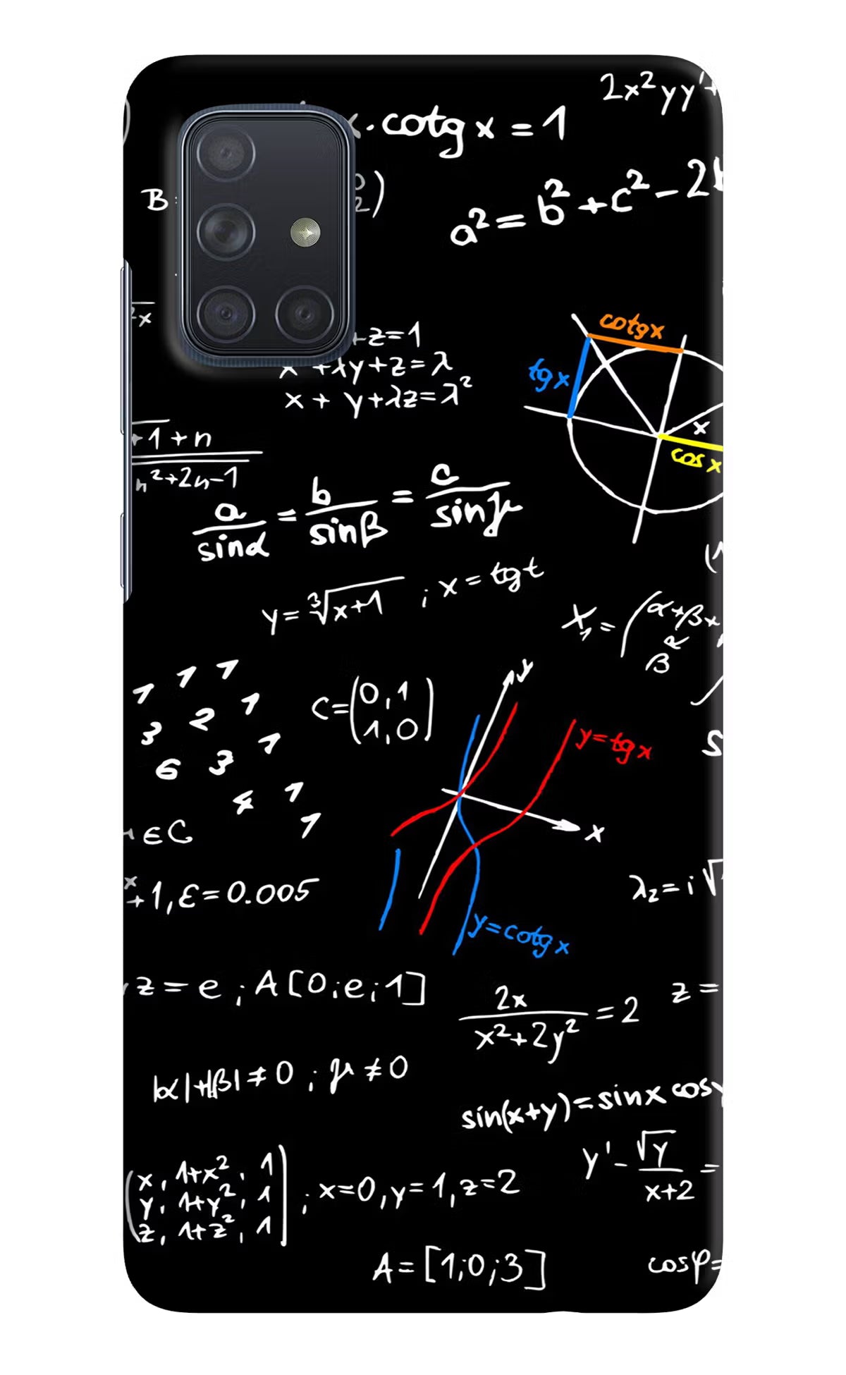 Mathematics Formula Samsung A71 Hard Case Back Cover by Casekaro