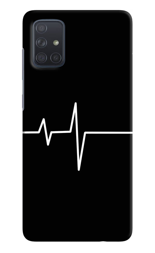 Heart Beats Samsung A71 Hard Case Back Cover by Casekaro