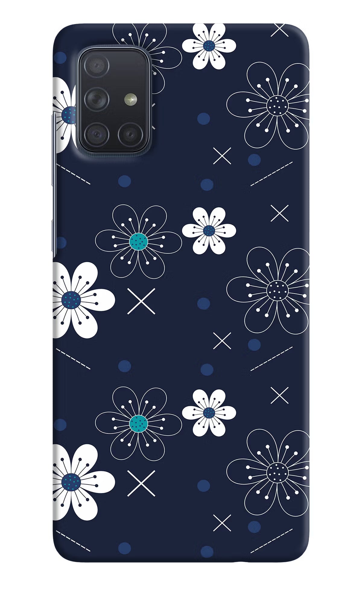 Flowers Samsung A71 Hard Case Back Cover by Casekaro