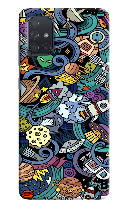 Space Abstract Samsung A71 Hard Case Back Cover by Casekaro