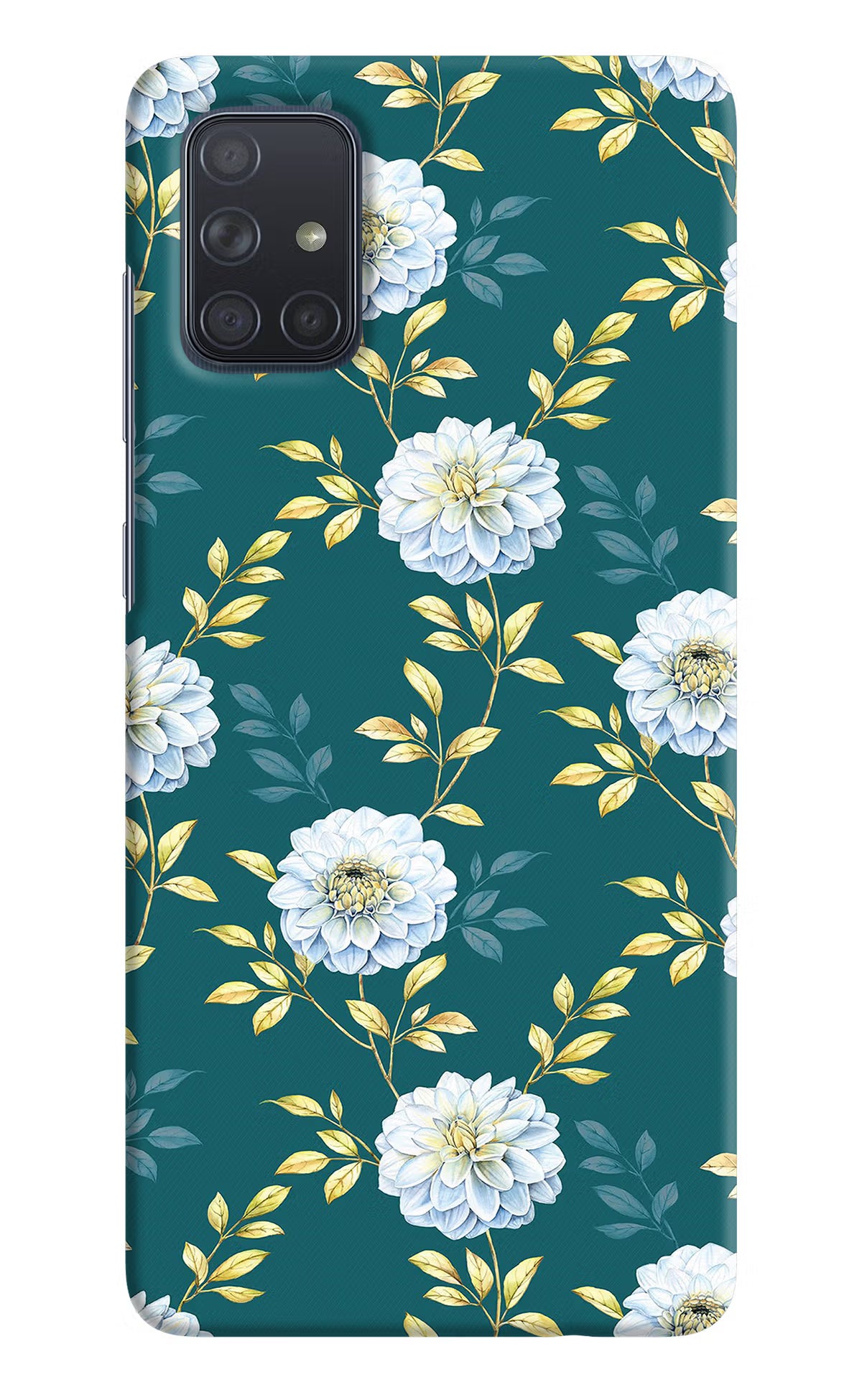 Flowers Samsung A71 Hard Case Back Cover by Casekaro