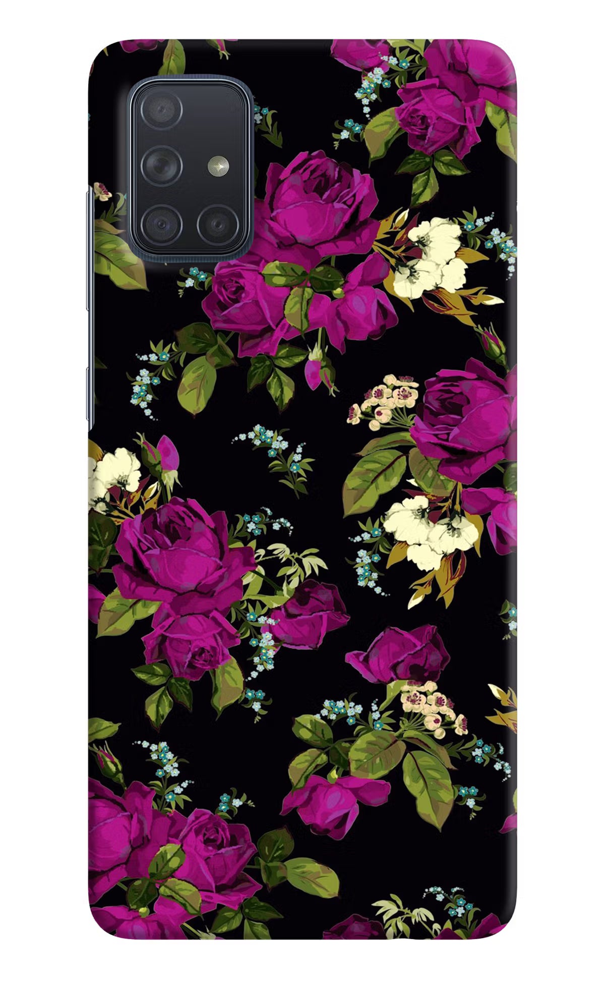 Flowers Samsung A71 Hard Case Back Cover by Casekaro