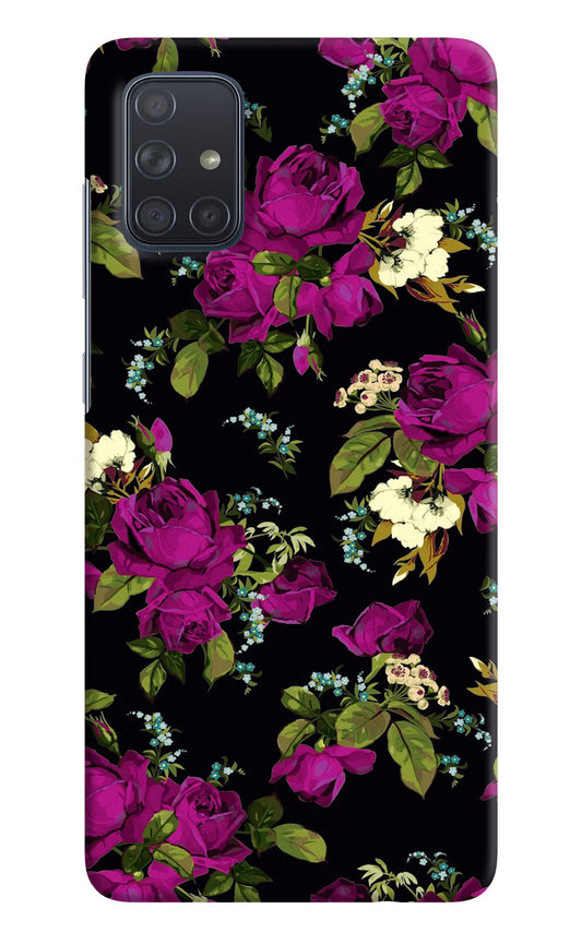 Flowers Samsung A71 Hard Case Back Cover by Casekaro