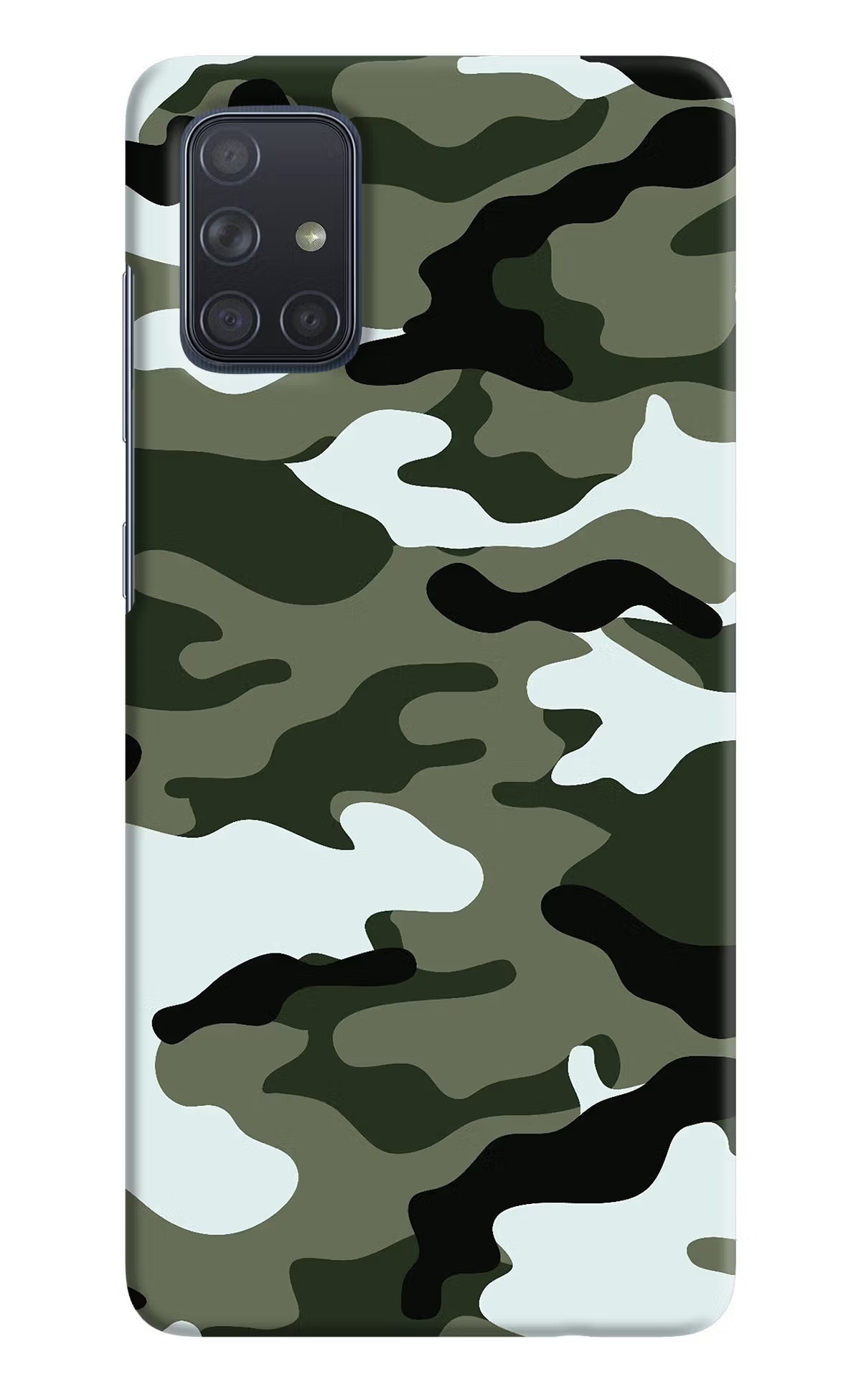 Camouflage Samsung A71 Hard Case Back Cover by Casekaro