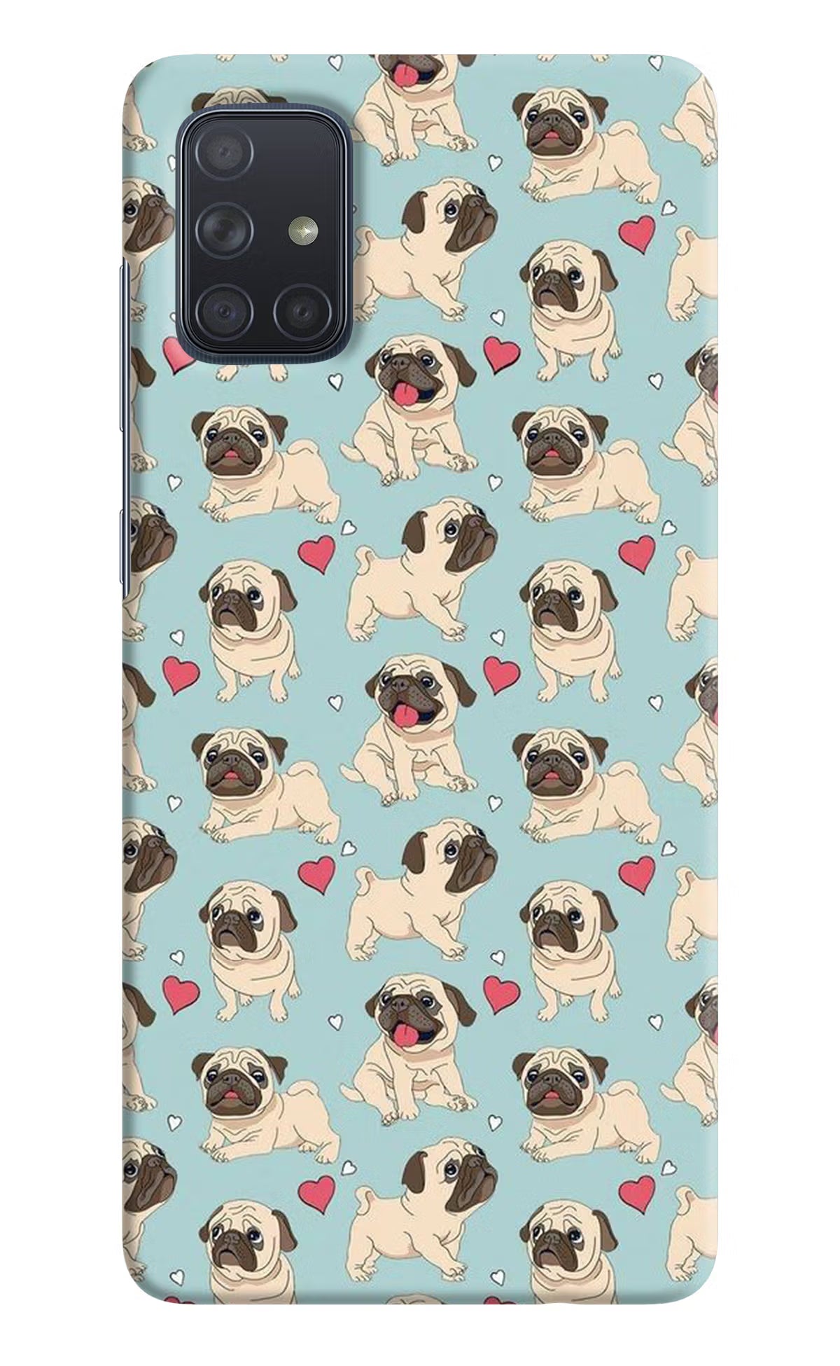 Pug Dog Samsung A71 Hard Case Back Cover by Casekaro