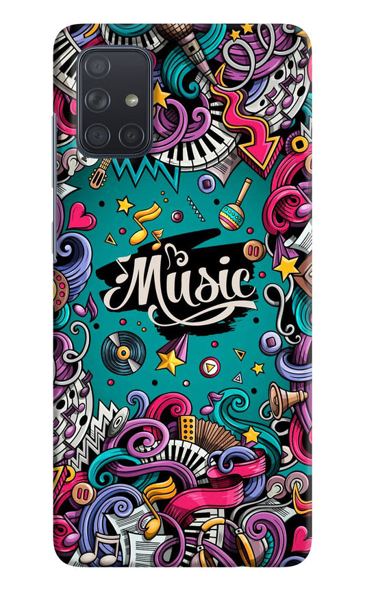 Music Graffiti Samsung A71 Hard Case Back Cover by Casekaro