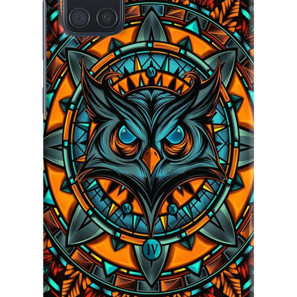Angry Owl Art Samsung A71 Hard Case Back Cover by Casekaro