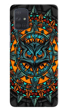 Angry Owl Art Samsung A71 Hard Case Back Cover by Casekaro