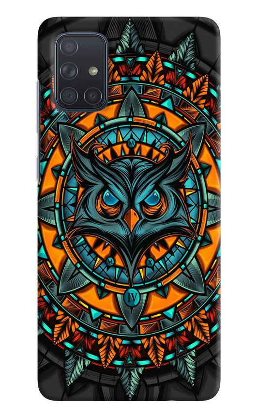 Angry Owl Art Samsung A71 Hard Case Back Cover by Casekaro