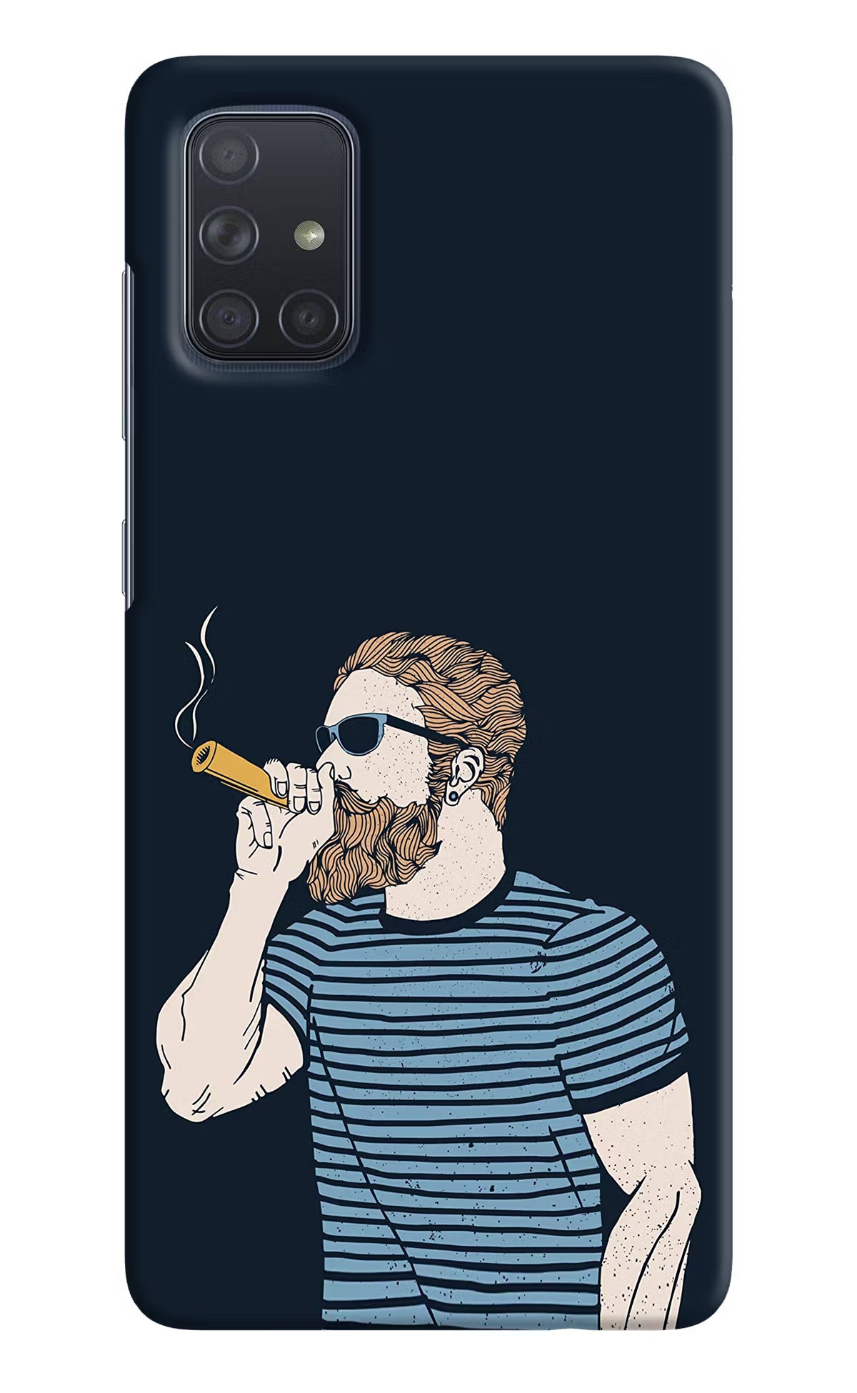 Smoking Samsung A71 Hard Case Back Cover by Casekaro