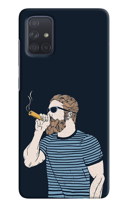 Smoking Samsung A71 Hard Case Back Cover by Casekaro