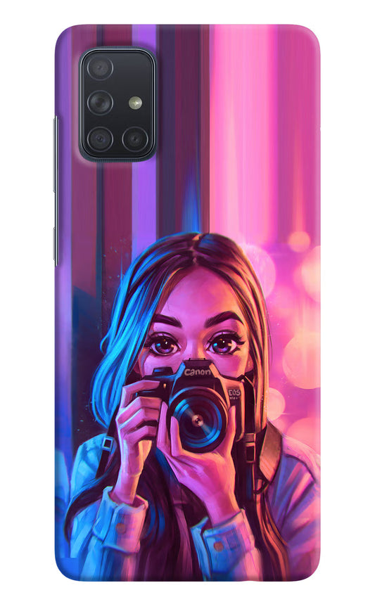 Girl Photographer Samsung A71 Hard Case Back Cover by Casekaro