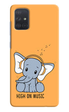 High On Music Samsung A71 Hard Case Back Cover by Casekaro