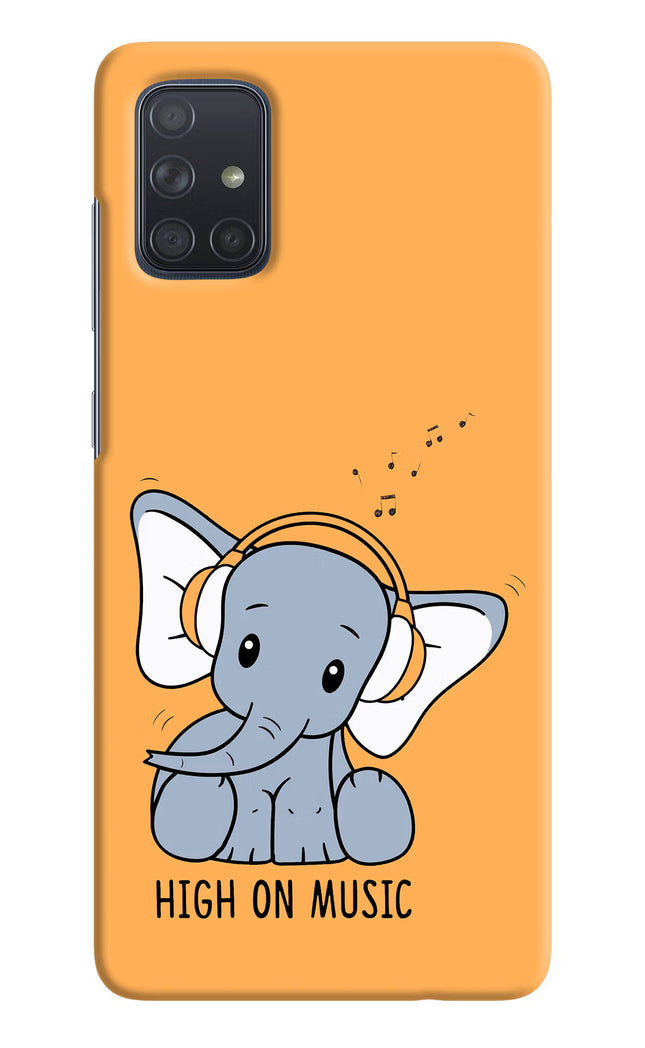 High On Music Samsung A71 Hard Case Back Cover by Casekaro