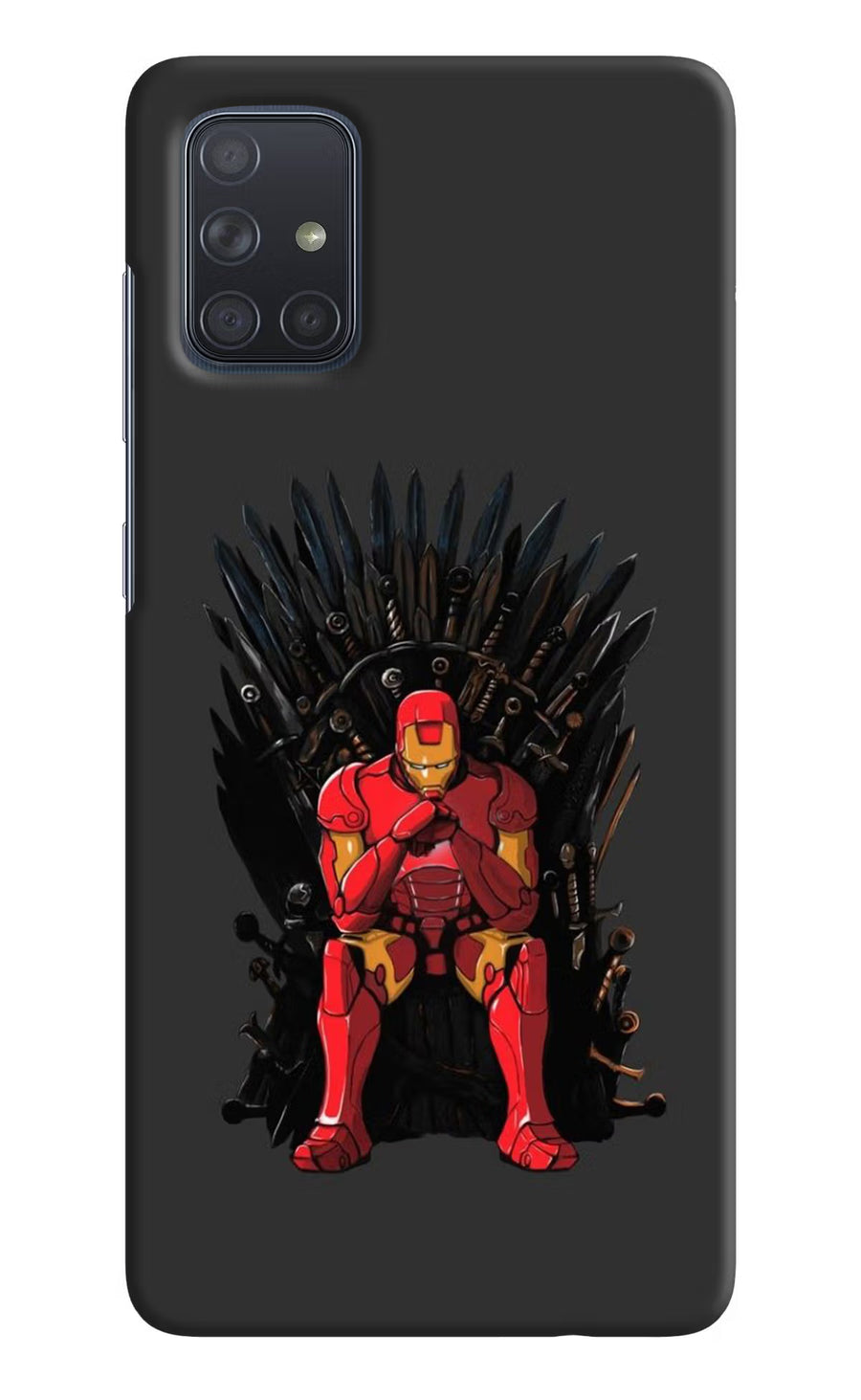 Ironman Throne Samsung A71 Back Cover, Hard case