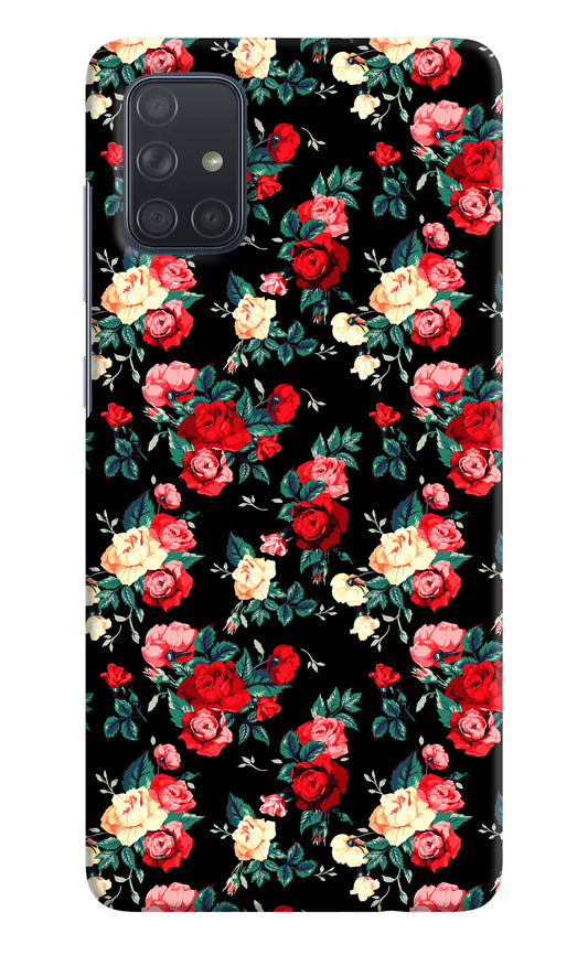 Rose Pattern Samsung A71 Hard Case Back Cover by Casekaro