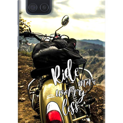 Ride More Worry Less Samsung A71 Hard Case Back Cover by Casekaro