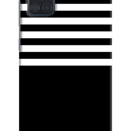 Black and White Print Samsung A71 Hard Case Back Cover by Casekaro