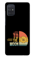 To the Moon Samsung A71 Hard Case Back Cover by Casekaro