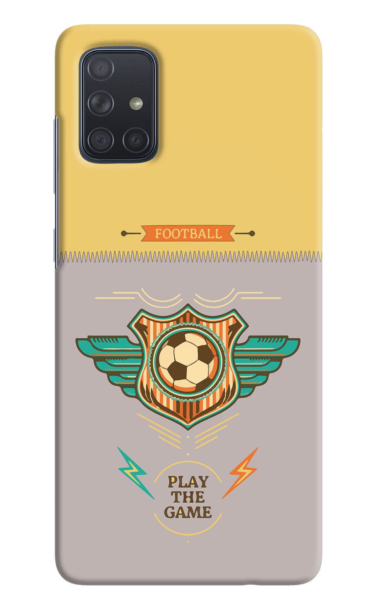 Football Samsung A71 Hard Case Back Cover by Casekaro