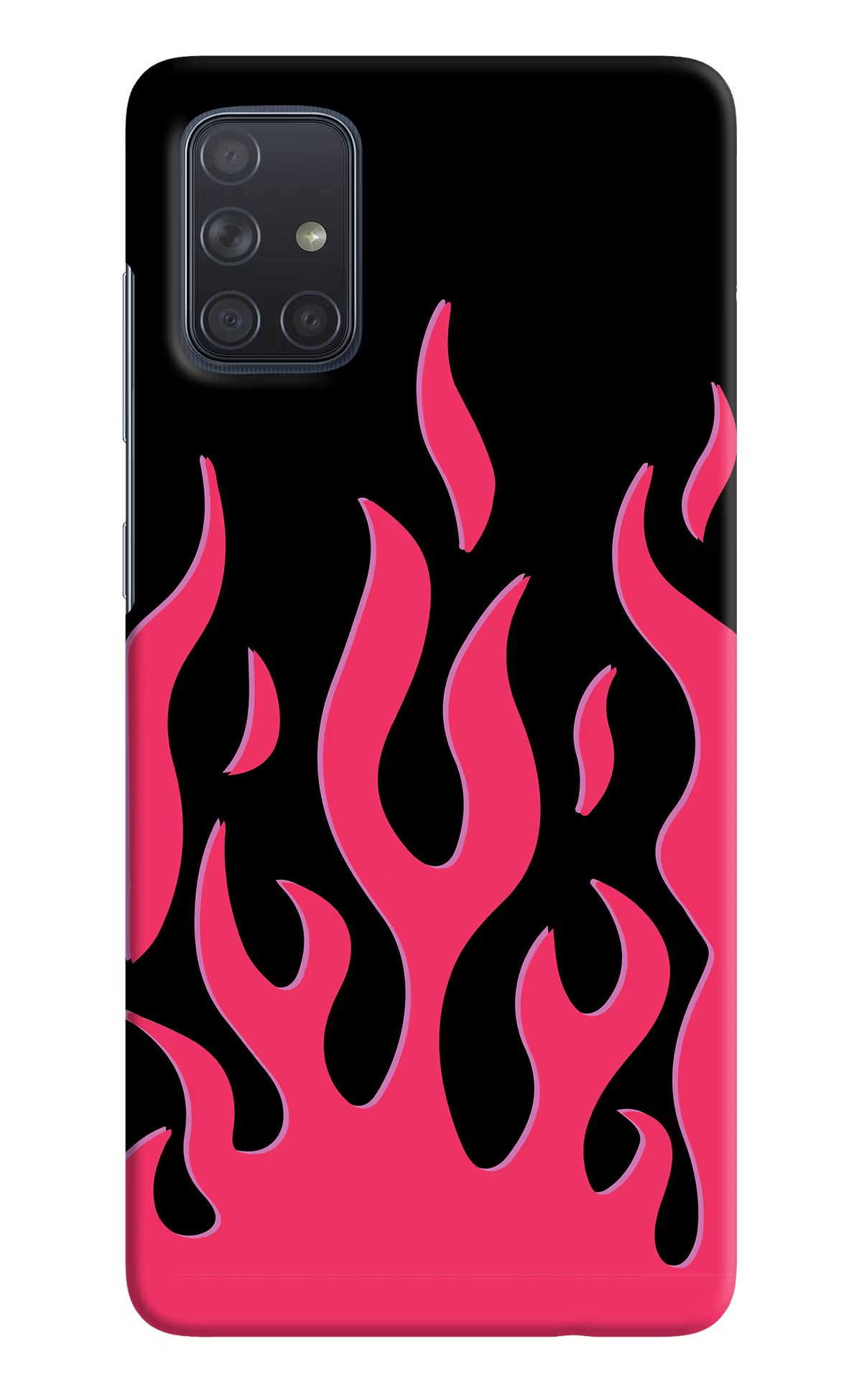 Fire Flames Samsung A71 Hard Case Back Cover by Casekaro