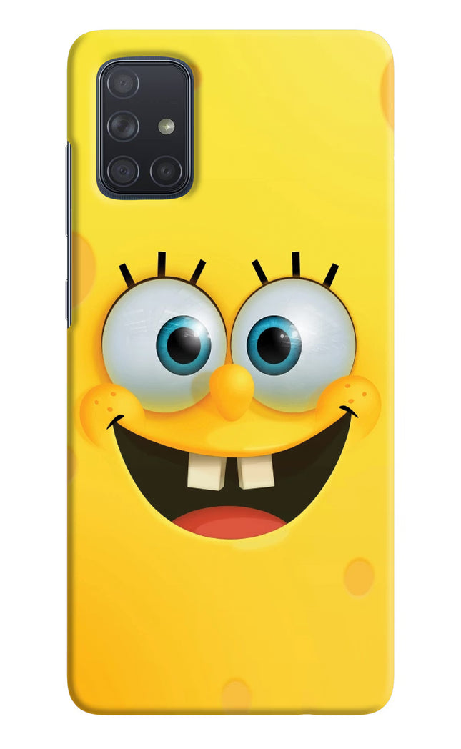 Sponge 1 Samsung A71 Hard Case Back Cover by Casekaro